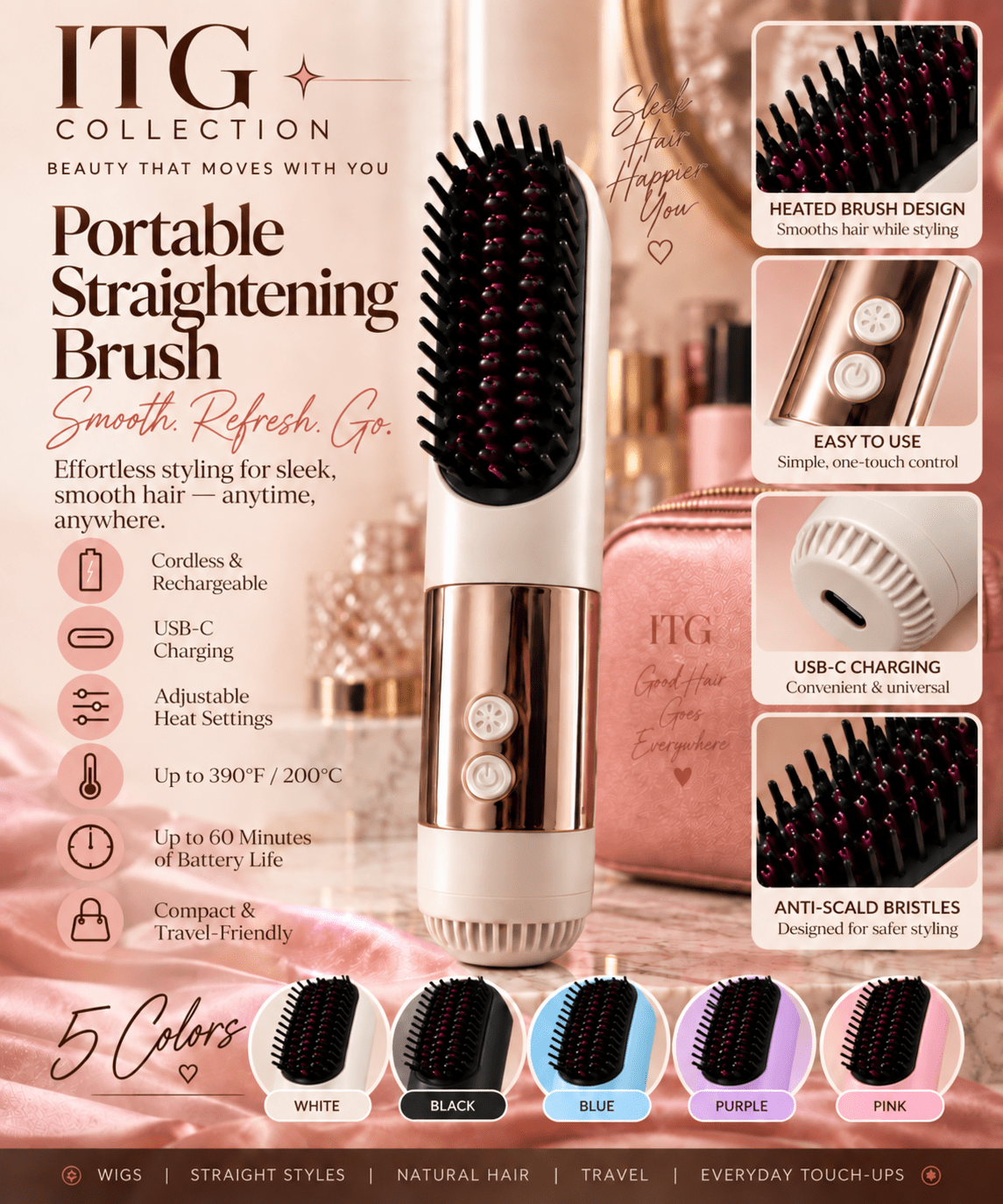 ITG Portable Straightening Brush